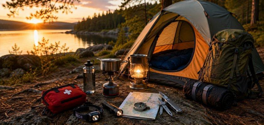 Zu sehen ist das Bild 1 des Beitrags mit dem Thema: 10 Dinge, die du bei der Campingausrüstung niemals vergessen solltest – Unverzichtbare Tipps für dein Outdoor-Abenteuer